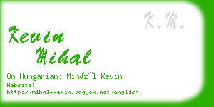 kevin mihal business card